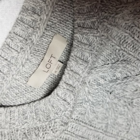 LOFT Washable! Cold Shoulder Cotton Sweater Dress - Picture 3 of 4